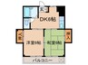 寿マンション 2DKの間取り
