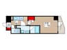 Ｓ－ＲＥＳＩＤＥＮＣＥ曳舟 1Kの間取り