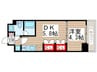 オーキッドレジデンス住吉 1DKの間取り