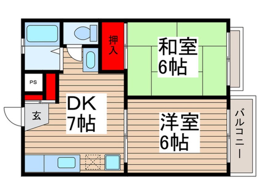 間取図 エリ－ルさぎぬま