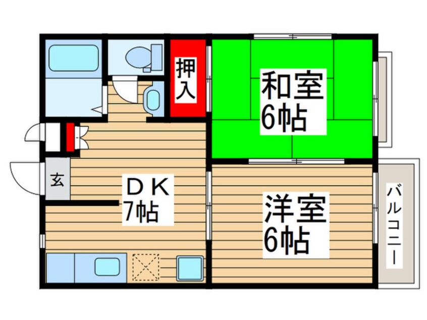 間取図 エリ－ルさぎぬま