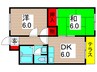 カ－サベルデ 2DKの間取り