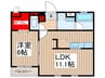 マイエス櫛引 1LDKの間取り
