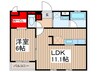 マイエス櫛引 1LDKの間取り