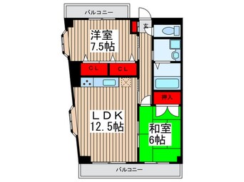 間取図 グレ－スコ－ト寿能