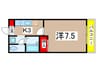 ハイメ－ル 1Kの間取り