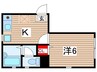 ハレプルメリア 1Kの間取り