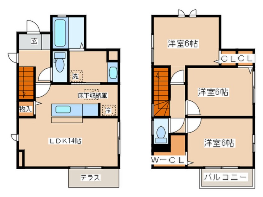間取図 アブラメンタウンＢ