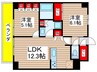 ミレーネ稲毛海岸 2LDKの間取り