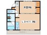 ア－バン若草台 1LDKの間取り