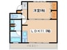 ア－バン若草台 1LDKの間取り