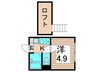 ノーザンロード五反野 1Kの間取り