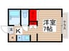 リュカハウスＡ 1Kの間取り