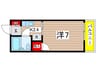 ディアコート 1Kの間取り