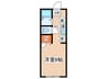パ－クヒルズ 1Kの間取り