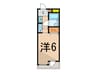 Ｋ.Ｔプラザ 1Kの間取り