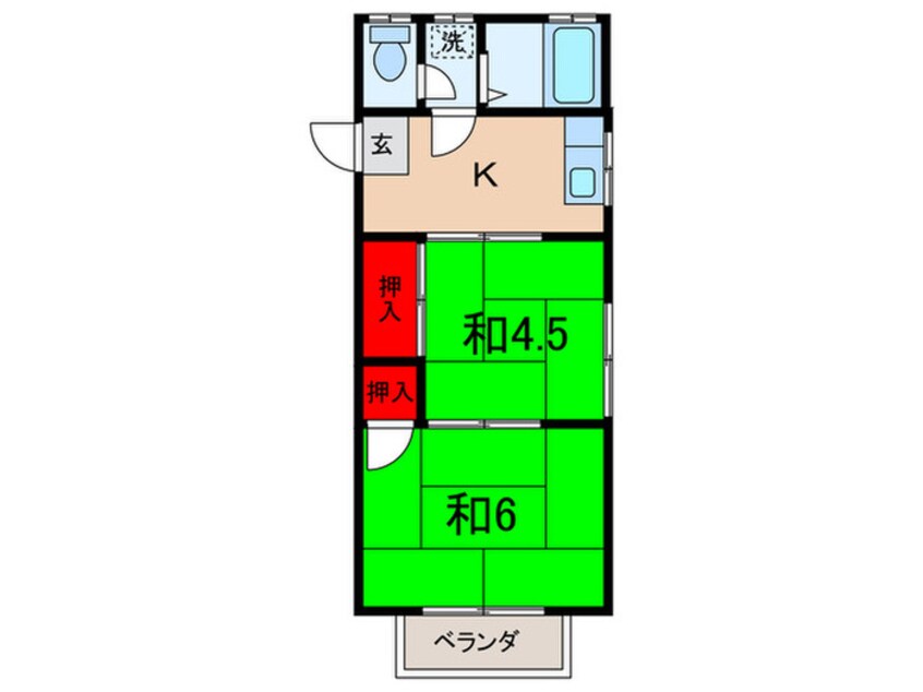 間取図 三原台ハウス３