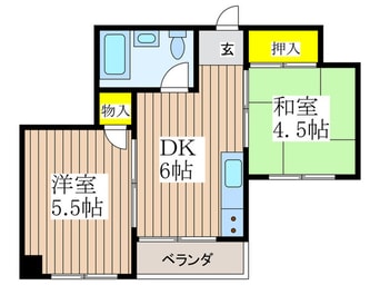 間取図 レスポアール久米川（402）
