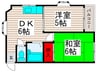 コ－ポもちき 2DKの間取り