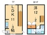 シュウハウス 1LDKの間取り