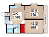 ラフィ－ヌ池田１番館 2DKの間取り