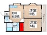 ラフィ－ヌ池田１番館 2DKの間取り