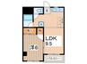 清新マンション 1LDKの間取り