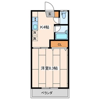 間取図 ハイツ栴檀