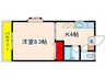 ハイツ栴檀 1Kの間取り