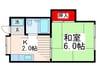 コーポタカ 1Kの間取り