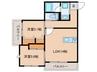パークサイド宗峯 2LDKの間取り