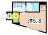 Sincrease中村橋 1Kの間取り