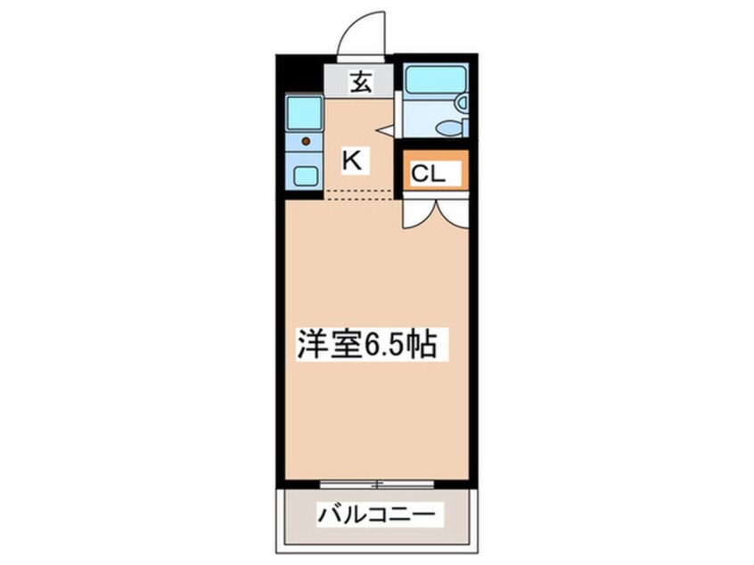 間取図 ｷｬｯｽﾙﾏﾝｼｮﾝ東林間(306)