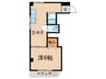 湯本マンション 1DKの間取り