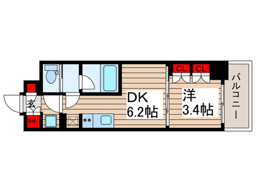 間取図 クレストコート押上NORTH