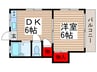 戸井田荘 1DKの間取り