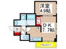 RIKAON船橋湊町 1DKの間取り
