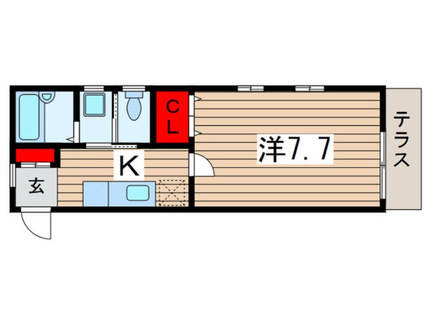 間取図 稲毛台フラット