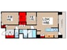 ﾚｰﾍﾞﾝﾘｳﾞｧｰﾚ東日暮里(602) 2LDKの間取り