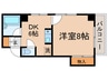 エクセル毛利 1DKの間取り