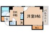 エクセル毛利 1DKの間取り