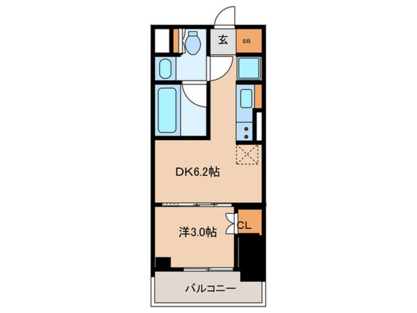 間取図 パークアクシス芝浦キャナル