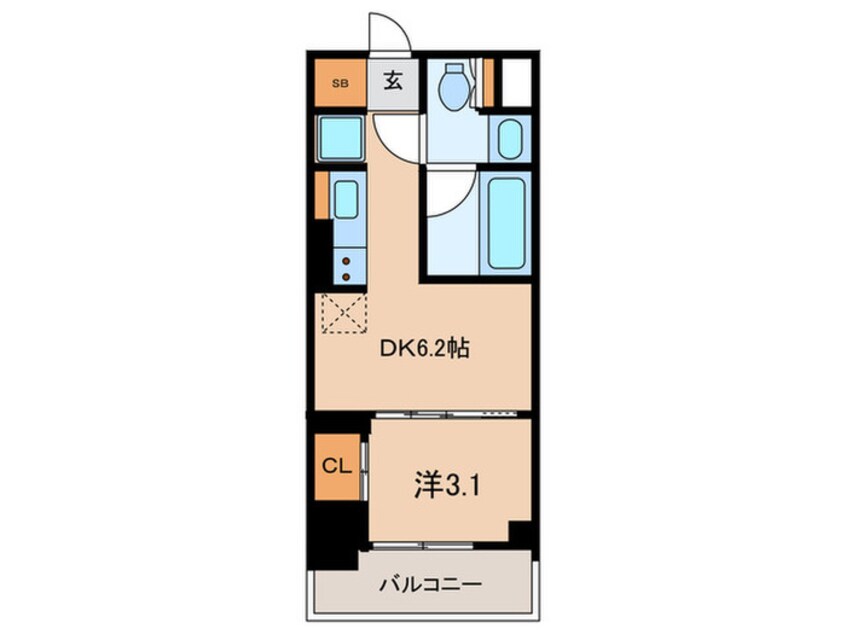 間取図 パークアクシス芝浦キャナル