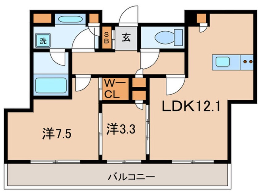 間取図 パークアクシス芝浦キャナル