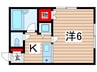 第二セキセイ 1Kの間取り