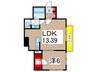 フェリーチェ 1LDKの間取り