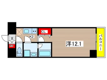 間取図 ｼﾞｪﾉｳﾞｨｱ新横浜ｽｶｲｶﾞｰﾃﾞﾝ(905)