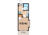 ハイツ小川 1Kの間取り