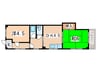 シンセイハイツ 2DKの間取り