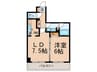 ディームス勝どき 1LDKの間取り